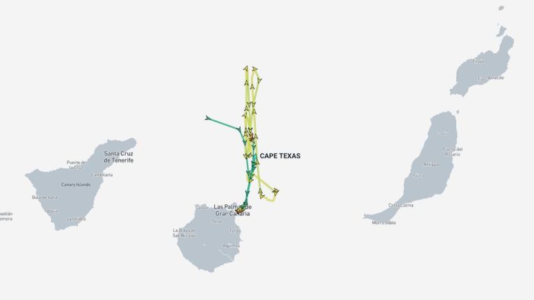 El buque de EEUU Cape Texas desaparece de las pantallas de rastreo al norte de Gran Canaria