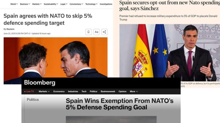 La prensa internacional contradice a Feijóo y certifica que España «logró» evitar el 5% de gasto militar en su negociación con la OTAN