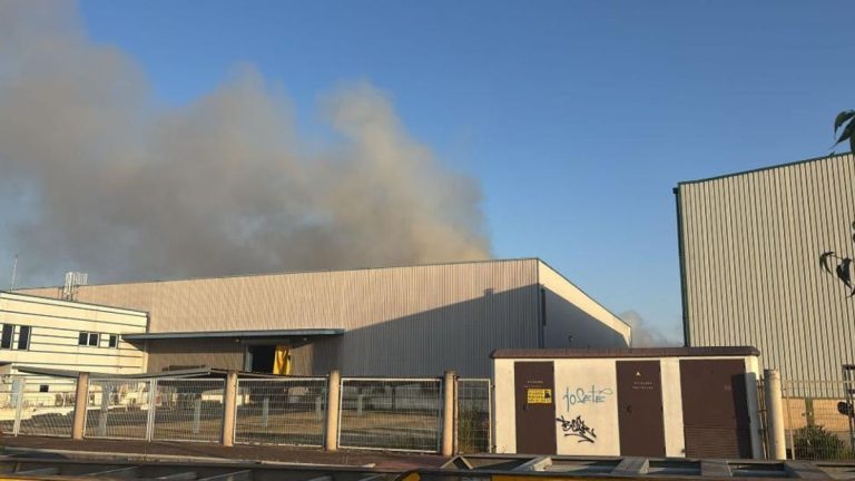 La evolución «favorable» del incendio en una empresa de baterías de litio desactiva el confinamiento en Guadalajara