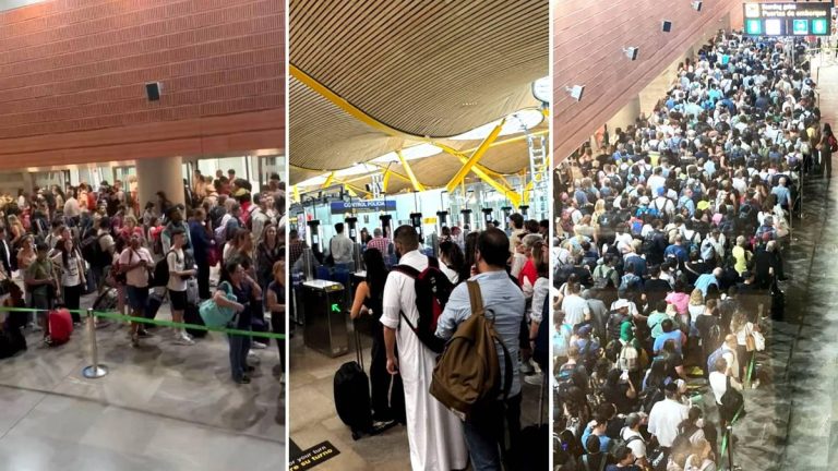 Colapso de la T-4 y colas infinitas en Barajas para las salidas de verano pese al refuerzo policial: «Hay repunte de vuelos»