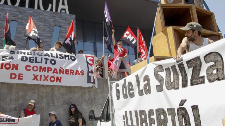 El juzgado decreta el ingreso inmediato en prisión para ‘las seis de la Suiza’ tras su condena de cárcel por hacer sindicalismo
