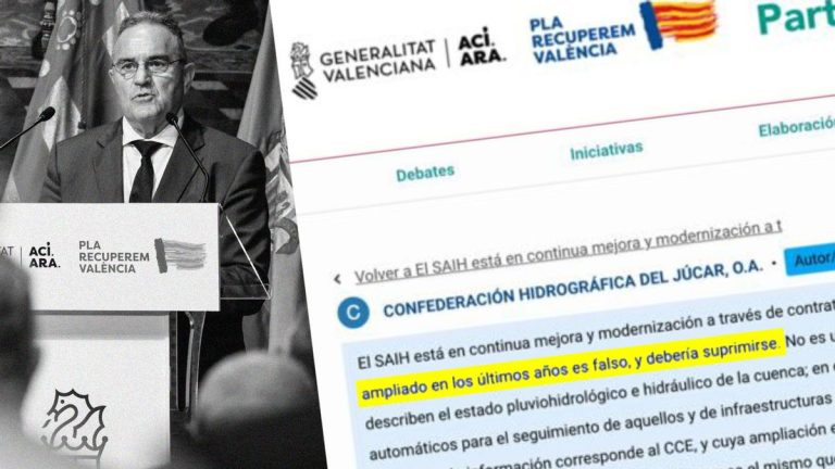 La Confederación del Júcar ve falsedades en el millonario plan de Gan Pampols para la dana: «No refleja la realidad»